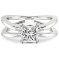 thumbnail image 4 of IGI Certified 2 Carat Princess Shape Lab Grown Diamond Engagement Ring | 14K White Gold | Stella Criss Cross Solitaire Lab Diamond Ring | FG-VS1-VS2 Quality Friendly Diamonds, 4 of 6