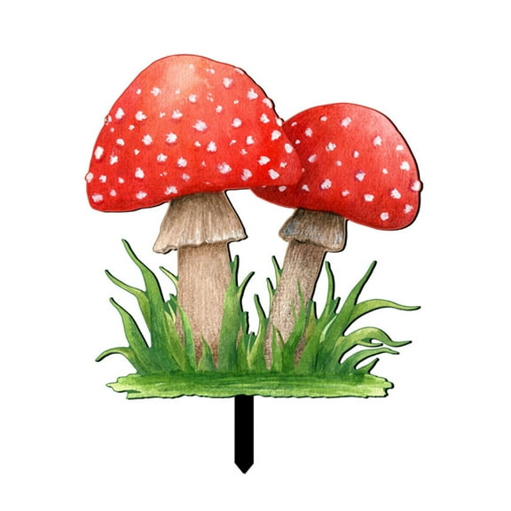 Mushroom Yard Decoration Acrylic Garden Stakes Ornaments Indoor Outdoor Silhouettes Garden Yard Home Decorations