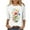 #02 White, variant on Busydd Womens Tops Casual 3/4 Lenght Sleeve Going Out Tops for Women Trendy Floral Print Summer Tops Comfortable Versatile Spring Tops Tees