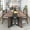 Brown-black, variant on 71 inch Large Rectangular Dining Table for 6-8 People, Dining Table with Marble-Color Wood Waterproof Tabletop and Adjustable Leg, 6ft Luxurious Family Dinner Table for Office Kitchen Living Room