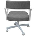 thumbnail image 2 of Carolina Swivel Tilt Metal Dining Caster Chair - Mojave Gray - White frame, 2 of 3