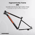 thumbnail image 5 of 24“/27" Mountain Bike, High Carbon Steel Frame, 21-Speed with Front Suspension & Disc Brakes, Durable Design with Brown Edge Tires for School Commuting & Outdoor Cycling, 5 of 7