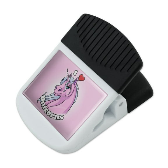 I Love Heart Unicorns Pink Refrigerator Fridge Magnet Magnetic Hanging Hook Note Snack Clip