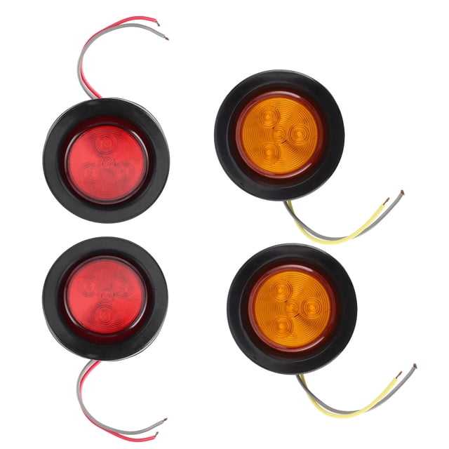 Luz de posición lateral Bling Bling 4 piezas LED redonda 2 pulgadas