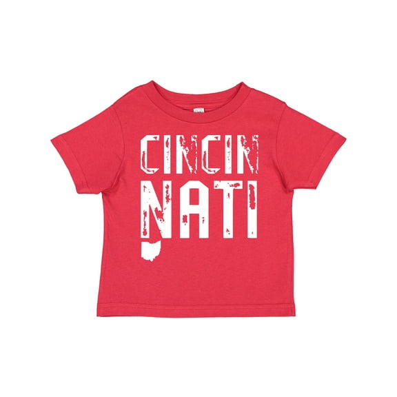 Inktastic Cincinnati, Ohio Distressed Font Boys or Girls Toddler T-Shirt