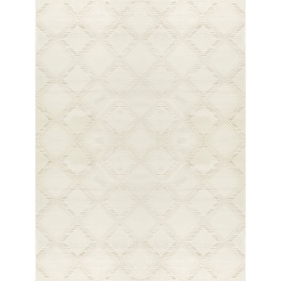 Nourison Serenity Home Diamond Indoor Area Rug Ivory 9' x 12'