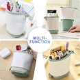 thumbnail image 4 of Cute Pencil Case, Standing Pen Holder Telescopic Small Pencil Case Slim Special Preppy Pencil Pouch Pop Up Cosmetic Makeup Bag for Student Teen,Green, 4 of 5