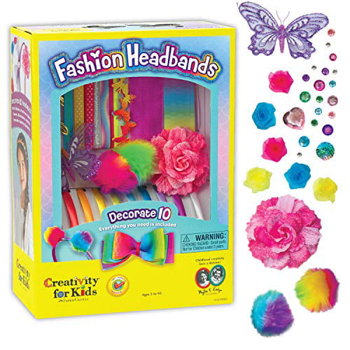 Creativity for Kids Fashion Headbands Craft Kit, Makes 10 Unique 