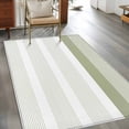 thumbnail image 3 of 3'x5' Area Rugs, Sage Green Stripe Indoor Outdoor Area Rug for Living Room Bedroom, Modern Rustic Horizontal Green Striped Washable Bathroom Rugs Kitchen Floor Carpet Mats Home Decor Aesthetic, 3 of 8