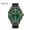 BlackShellGreenSurfaceSteelBelt, variant on Men's Waterproof Quartz Watchtainless Steel Strap Large Digital Dial