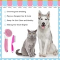 thumbnail image 4 of Cat Brushes for Indoor Cats, Dog Brush for Shedding with Metal Cat Comb, Self Cleaning Pet Hair Brush with Release Button for Grooming Kitten(Pink), 4 of 6