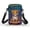 Rainbow Leopard Cub, variant on HELLHERO Blue Butterflies 2 Zippers Cross Body Purse Polyester for Men, Women