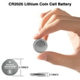thumbnail image 7 of WHITECRANE CR2025 Lithium Coin Cell Batteries CR 2025 3V Button Battery Long-Lasting for Key Fobs & Watches (20-Pack), 7 of 7