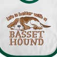 thumbnail image 4 of Inktastic Life is Better with a Basset Hound Boys or Girls Baby Bib, 4 of 4