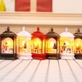 thumbnail image 3 of Small Christmas Flat Wind Lantern, Candle, Small Gift for Children, LED Night Light, Desktop Decoration Light, Old Man-Bronze, 3 of 5