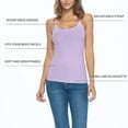 thumbnail image 2 of ACTIVE UNIFORMS Women's Soft and Breathable Cotton Stretch Camisole with Adjustable Strap Tank Top (Lavender, X-Large), 2 of 6