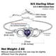 thumbnail image 5 of Pulsera de plata esterlina Silvora Corazón Infinito con piedra de nacimiento de amatista sintética para madre e hija - Febrero, 5 of 8