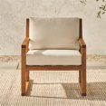 thumbnail image 7 of Modern Slat Back Solid Wood Club Chair - Brown, 7 of 7