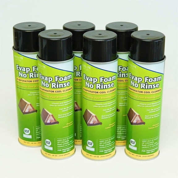 Nu-Calgon 4171-75 for Evap Foam No Rinse Evaporator Coil Cleaner, 18 oz. - Pack of 6