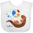 thumbnail image 3 of Inktastic Cute Otter and Beachball Boys or Girls Baby Bib, 3 of 4