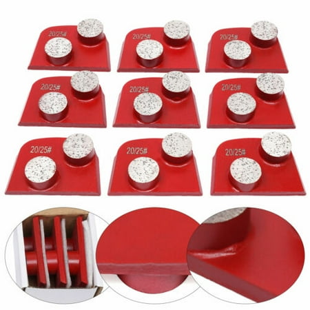 

Diamond Grinding Pad Grinding Disc Trapezoid Concrete Tool Grit 20/25 Diamond Grinding Segments Medium Bond 20/25 Grit Durable for Concrete 9 Pack