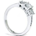thumbnail image 2 of Pompeii 1ct 3-Stone Diamond Engagement Round Brilliant Cut Ring 14K White Gold (H-I,SI), 2 of 6