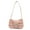 Pink, variant on Womens Pleated Handbags French Underarm Bag Bow Shoulder Bag PU Leather Armpit Bag Fashion Shopping Dating Bag