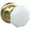 Privacy (Bed/Bath), variant on Magnifique Classic Door Set with White Milk Glass Octagon Knobs (Polished Brass Finish/Double Dummy Function)