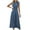 Blue, variant on Kaemgyyd Dress for Women Sleeveless Crew Neck Trendy Dresses Solid Tie Waist Ruched Mixi Cocktail Dress for Party