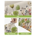 thumbnail image 4 of Sage Green Yellow Spring Floral Bar Stool Covers Set of 6, Watercolor Botanical Summer Flowers Stretch Bar Chair Covers with Backs, Removable Pub Counter Chair Cover for Kitchen Dining Room Cafe, 4 of 7