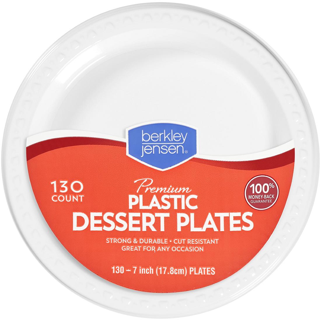 Berkley Jensen 7" White Plastic Dessert Plates, 130 ct