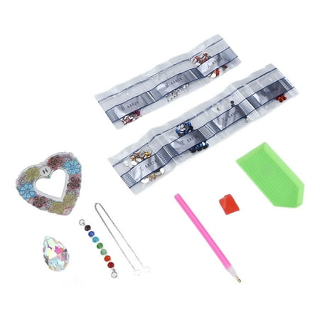

Rhinestone Painting Pendant Complete Tools 5D Decorative DIY Rhinestone Pendant Cute Heart Shape Widely Used For Porch For Window For Balcony