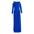 thumbnail image 4 of Japceit Robe Mode Femme Col Large Manches Longues Robe Basique Amincissante, 4 of 5
