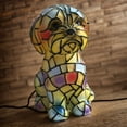 thumbnail image 4 of Small Animal Figurine Night Light, Stained Glass Decor, Living Room Table Decor, Coffee Table Decor for Living Room, Modern Living Room Decor, Compact Sitting Maltese Dog Tabletop, 4 of 4