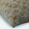 thumbnail image 3 of The HomeCentric Chair Cushion Cover Decorative Taupe Pillow CoverPack of 2 24x24 inch (60x60 cm) Linen Pillow Square Natural Jute Embroidered Leaf Garden Pillow Cover Grey Pillow - Looking at Jute, 3 of 3