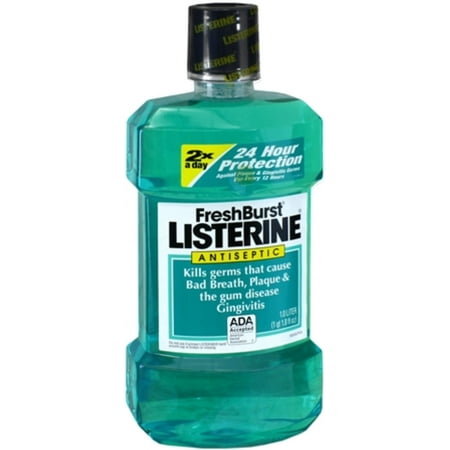 Listerine Antiseptic Mouthwash FreshBurst 33.8 oz (Pack of 2)