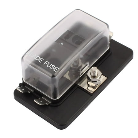 Automotive Fuse Block - DC32V 100A (Max.) Car Terminals Circuit 4-Way Fuse Block For Small Insert