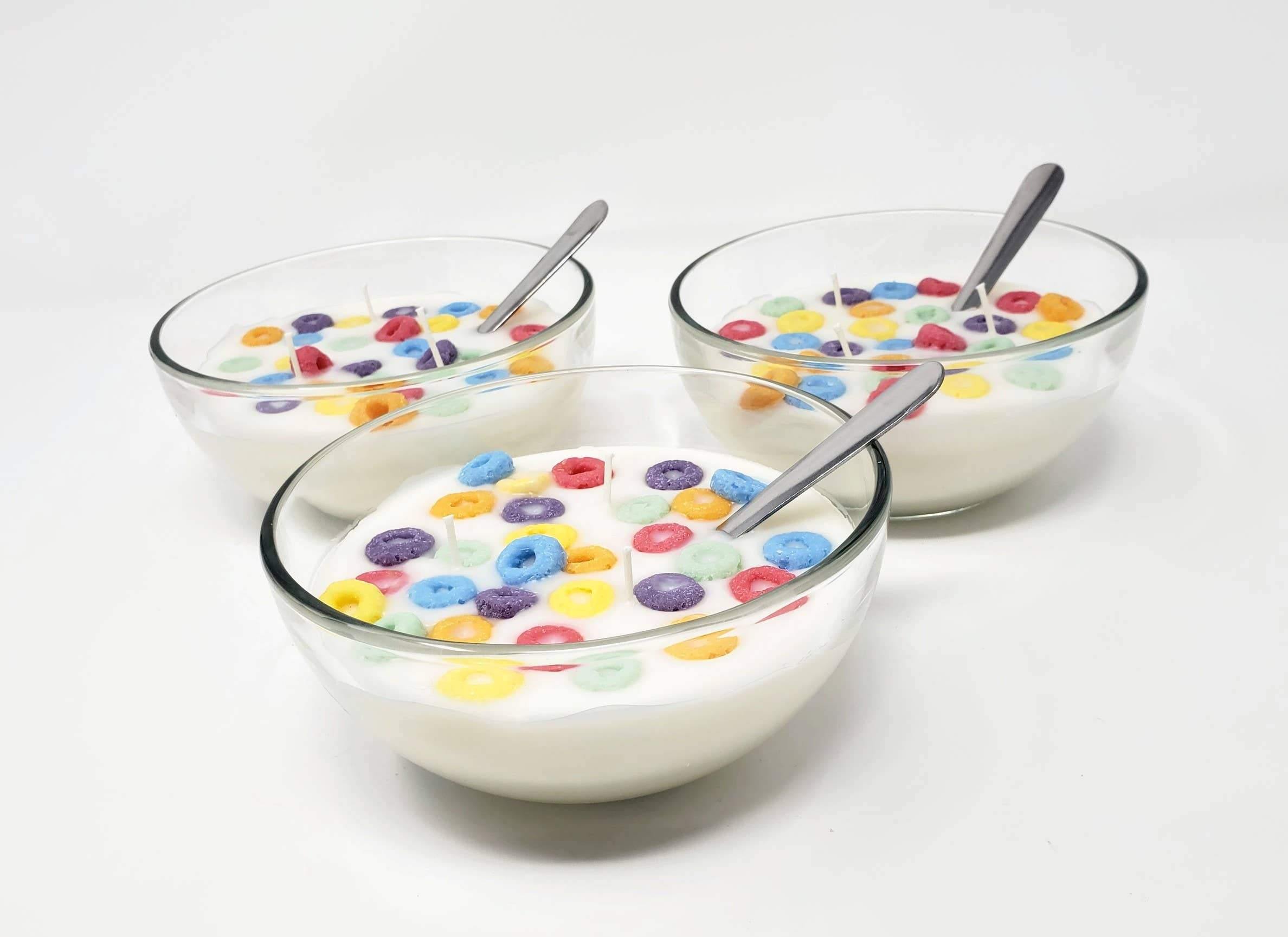 Fruit Loop Cereal Bowl 3 Wick