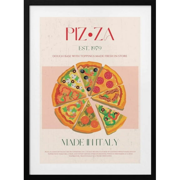 Pizza Framed Art Modern Wall Decor