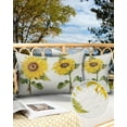 thumbnail image 2 of Outdoor Throw Pillow Cover Watercolor Garden Flower Yellow Sunflowers Waterproof Cushion Covers 2 Pack Yellow Pillow Cases Home Decoration for Patio Garden Couch Sofa, 2 of 6
