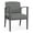Asteroid Gray, variant on Amherst Steel Reception Waiting Room Guest Chair / Charcoal Steel / Black