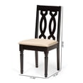 thumbnail image 3 of Baxton Studio Cherese Sand and Brown Finished Wood 2-Piece Dining Chair Set, 3 of 8