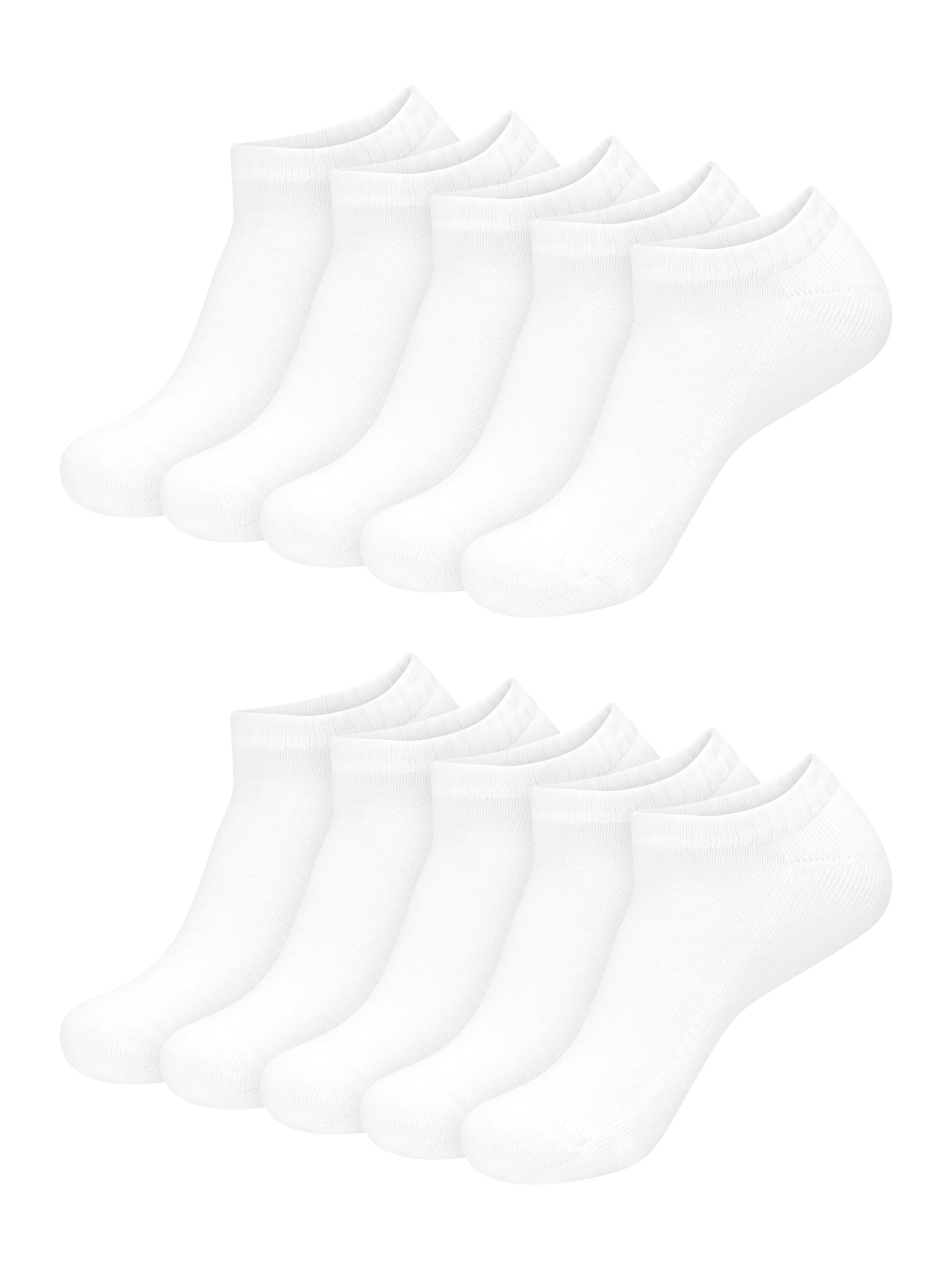 Hanes Womens CottonSoft No Show Socks, 10-Pack, Size 8-12