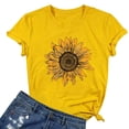 thumbnail image 3 of gakvbuo Summer Sunflower Graphic Tee Shirt for Women Summer Tops Cute Flower Graphic Loose Print Funny Tees Crew Neck Short Sleeve Vintage Casual Blouse Tops, 3 of 7
