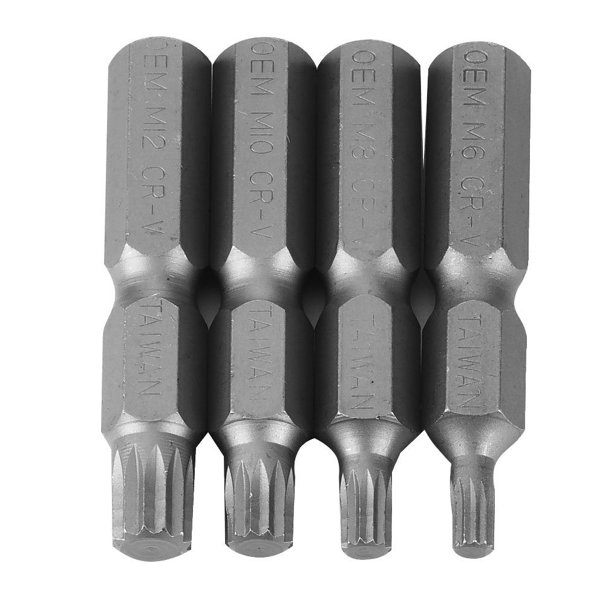 25015 4 Piece Triple Square Bit Set Metric, Includes Sizes 6, 8, 10