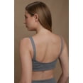 thumbnail image 4 of Women's Cottonique W12218 Latex Free Organic Cotton Drawstring Bra (Melange Grey 42DD), 4 of 4