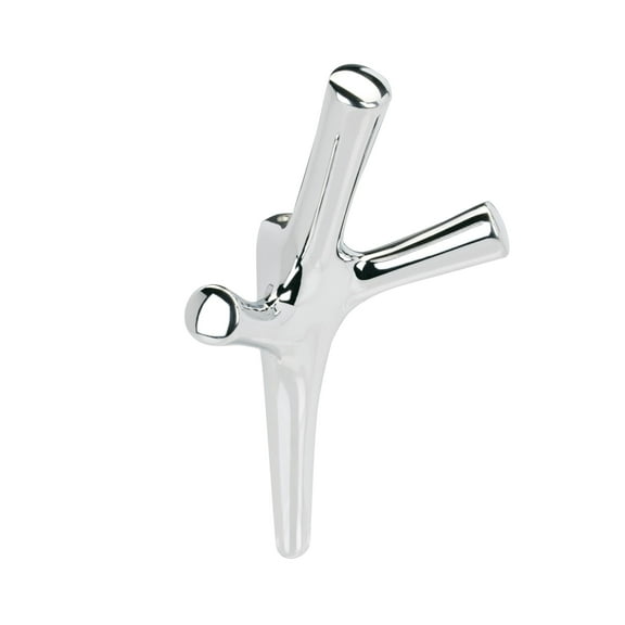 Amerock Kodiak Contemporary Triple Prong Polished Chrome Wall Hook