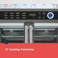 thumbnail image 2 of Crisp 'N Bake Air Fryer Toaster Oven Combo, 12 in 1 Countertop Convection Oven Cooks Food Fast, Fits a Whole Pizza or 6 Toast Slices, French Doors with Stainless Steel Finish, 2 of 5