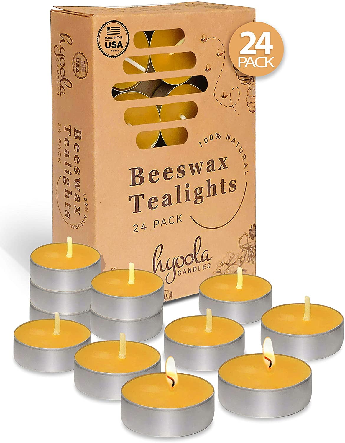 50 Beeswax Tealights 