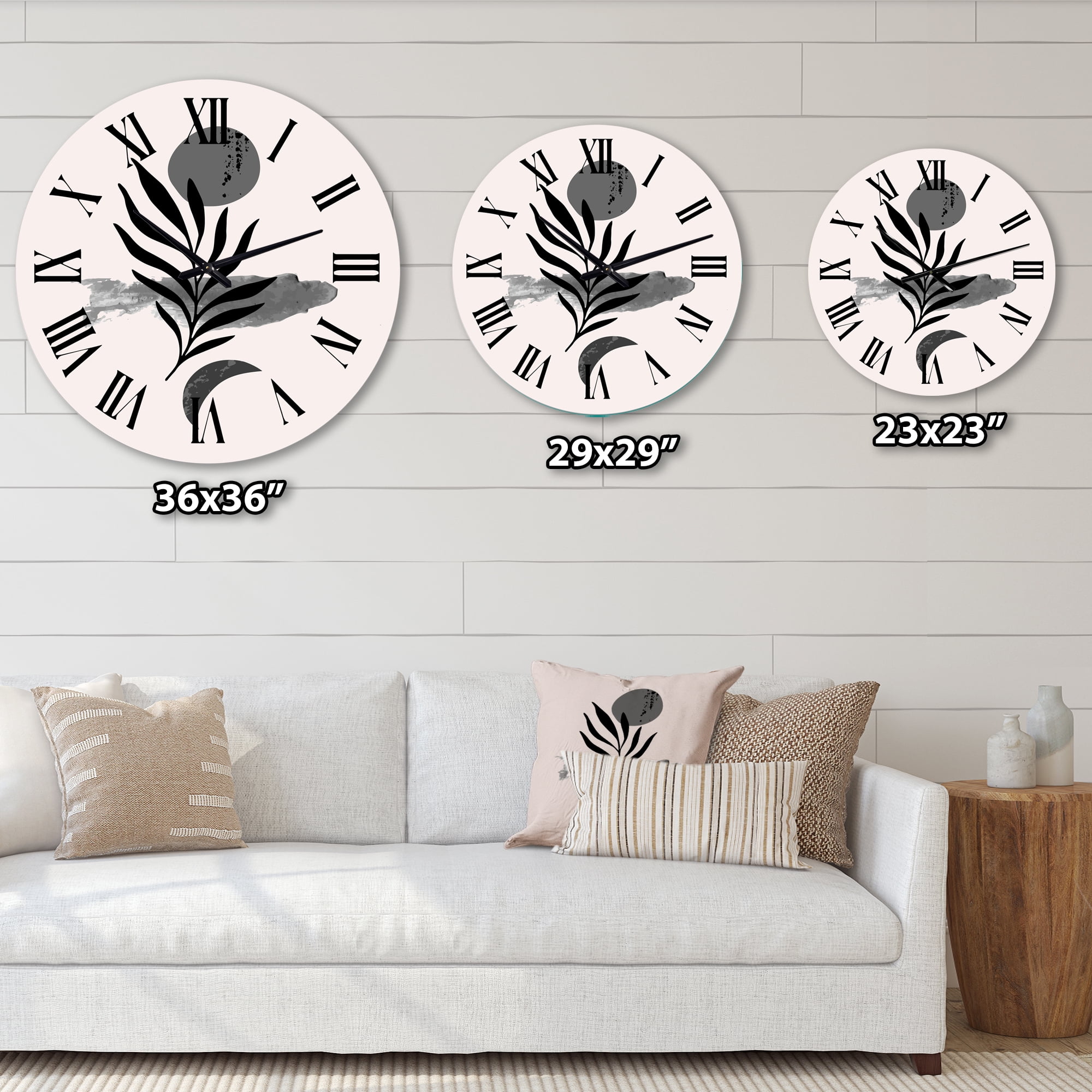 Designart 'Abstract Tropical Leaf Ii' Modern Wall Clock